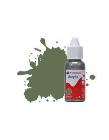HUMBROL ACRYLIC DROPPER BOTTLE 14ML No 102 Army Green - Matt 
