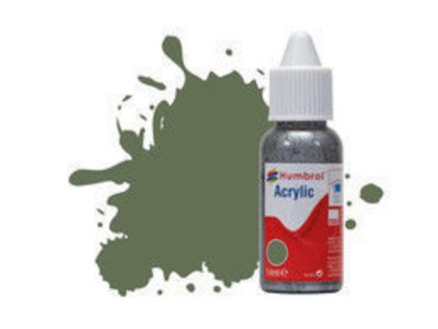 HUMBROL ACRYLIC DROPPER BOTTLE 14ML No 102 Army Green - Matt 