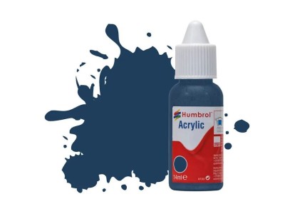 HUMBROL ACRYLIC DROPPER BOTTLE 14ML No 104 Oxford Blue Matt 