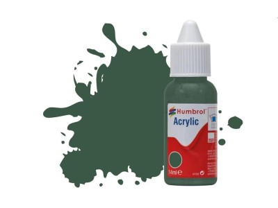 HUMBROL ACRYLIC DROPPER BOTTLE 14ML No.116 US Dark Green Matt 