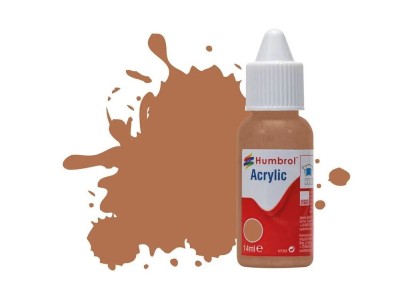 HUMBROL ACRYLIC DROPPER BOTTLE 14ML No 119 Light Earth Matt 