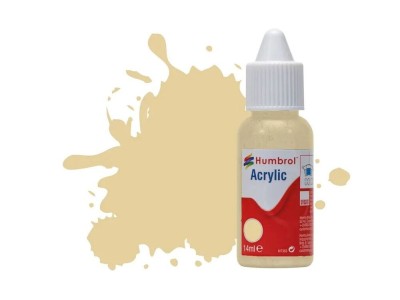 HUMBROL ACRYLIC DROPPER BOTTLE 14ML No 121 Pale Stone Matt 