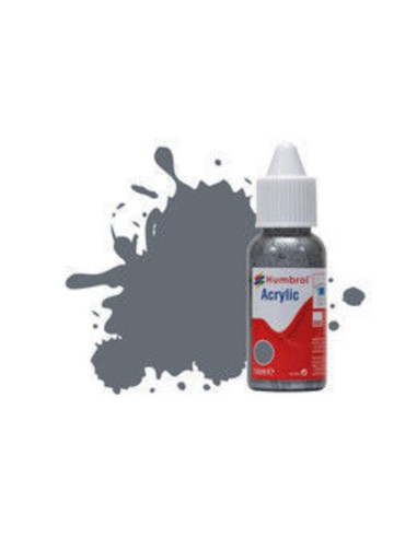 HUMBROL ACRYLIC DROPPER BOTTLE 14ML No 123 Extra Dark Sea Grey - Satin 