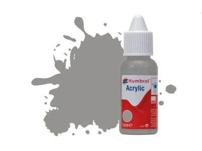 HUMBROL ACRYLIC DROPPER BOTTLE 14ML No.126 US Medium Grey Matt 