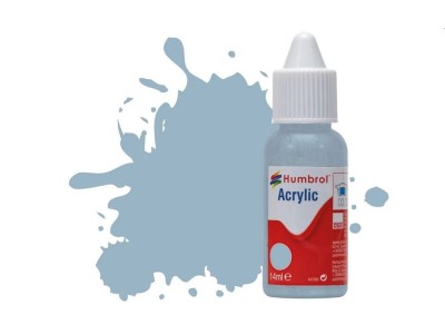 HUMBROL ACRYLIC DROPPER BOTTLE 14ML No.128 US Compass Grey Matt 