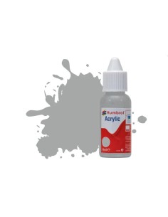 HUMBROL ACRYLIC DROPPER BOTTLE 14ML No.129 US Gull Grey Satin 