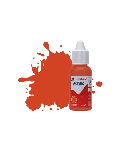 HUMBROL ACRYLIC DROPPER BOTTLE 14ML No 132 Red Satin 
