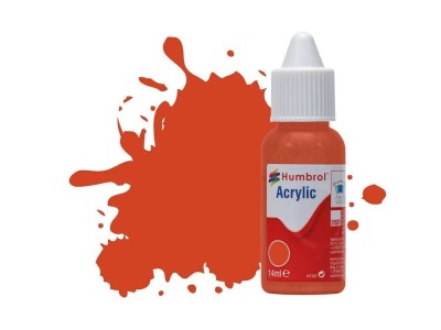 HUMBROL ACRYLIC DROPPER BOTTLE 14ML No 132 Red Satin 