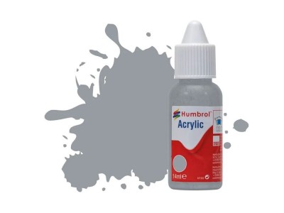 HUMBROL ACRYLIC DROPPER BOTTLE 14ML No 140 Gull Grey Matt 