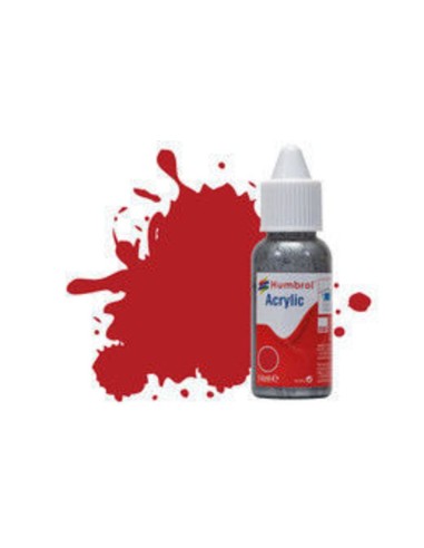 HUMBROL ACRYLIC DROPPER BOTTLE 14ML No 153 Insignia Red Matt 