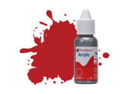 HUMBROL ACRYLIC DROPPER BOTTLE 14ML No 153 Insignia Red Matt 