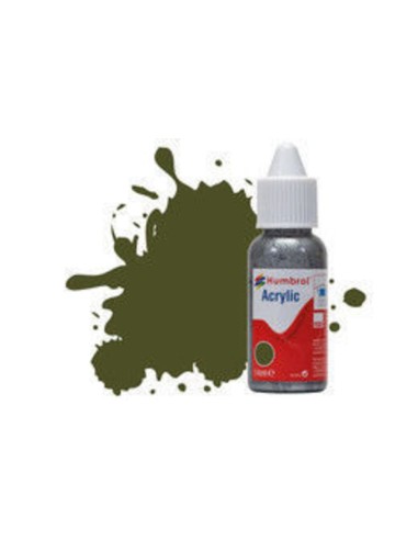 HUMBROL ACRYLIC DROPPER BOTTLE 14ML No 155 Matt Olive Drab - Matt 