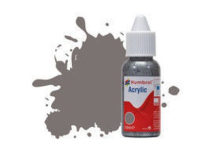 HUMBROL ACRYLIC DROPPER BOTTLE 14ML No 156 Dark Camouflage Grey Satin 