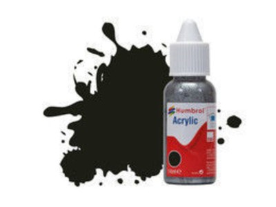 HUMBROL ACRYLIC DROPPER BOTTLE 14ML No 163 Dark Green - Satin 