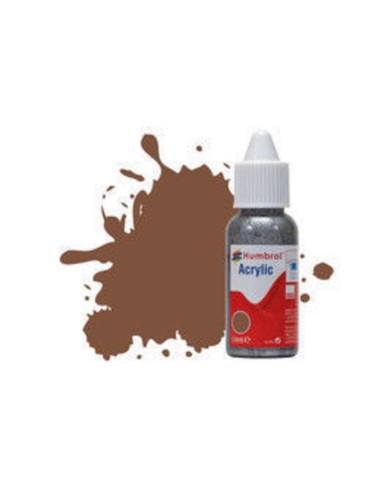 HUMBROL ACRYLIC DROPPER BOTTLE 14ML No 186 Brown - Matt 