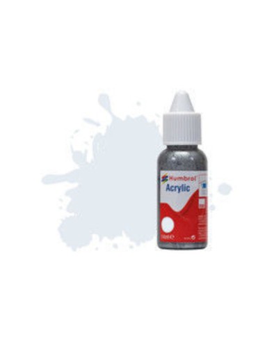 HUMBROL ACRYLIC DROPPER BOTTLE 14ML No 191 Chrome Silver - Metallic 