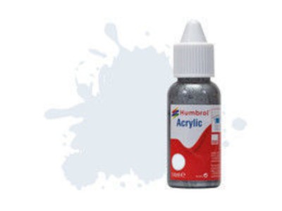 HUMBROL ACRYLIC DROPPER BOTTLE 14ML No 191 Chrome Silver - Metallic 