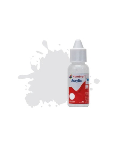 HUMBROL ACRYLIC DROPPER BOTTLE 14ML No 196 Light Grey Satin 