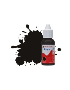HUMBROL ACRYLIC DROPPER BOTTLE 14ML No 201 Black Metallic 