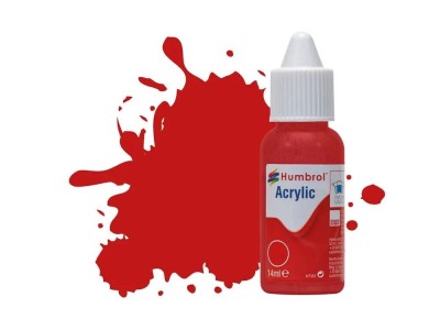 HUMBROL ACRYLIC DROPPER BOTTLE 14ML No 220 Italian Red Gloss 