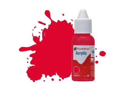 HUMBROL ACRYLIC DROPPER BOTTLE 14ML No.238 Red Arrow Gloss 