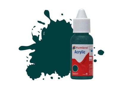 HUMBROL ACRYLIC DROPPER BOTTLE 14ML No.239 Racing Green Gloss 