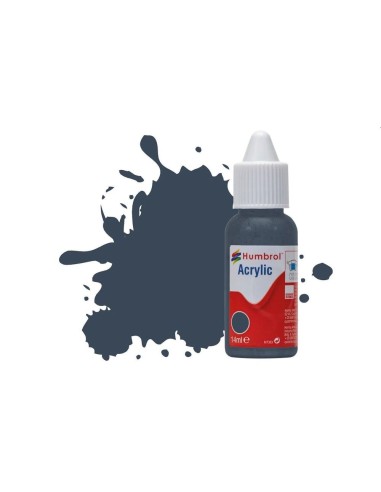 HUMBROL ACRYLIC DROPPER BOTTLE 14ML No.245 RLM 74 Graugrun Matt 