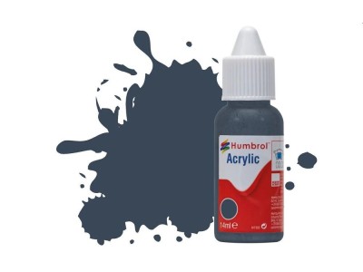 HUMBROL ACRYLIC DROPPER BOTTLE 14ML No.245 RLM 74 Graugrun Matt 