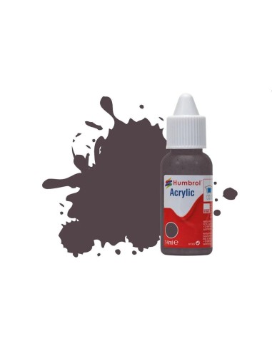 HUMBROL ACRYLIC DROPPER BOTTLE 14ML No.251 RLM 81 Dunkelbraun Matt 