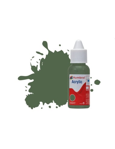 HUMBROL ACRYLIC DROPPER BOTTLE 14ML No.252 RLM 82 Olivgrun Matt 