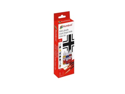 Humbrol Acrylic Paint & Brush Luftwaffe WWII Colours 