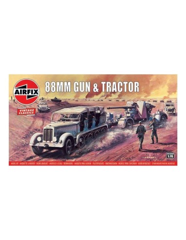 88mm Flak Gun & Tractor, Vintage Classic 
