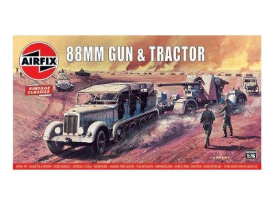 88mm Flak Gun & Tractor, Vintage Classic 