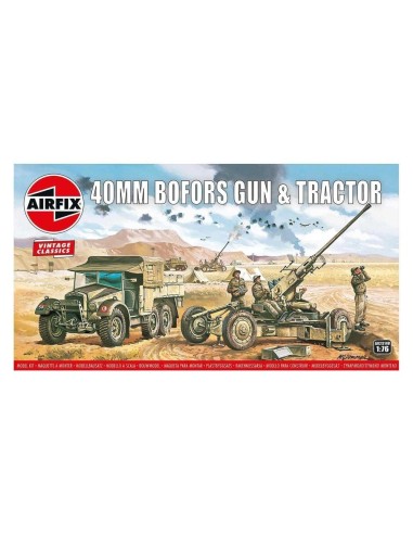Bofors 40mm Gun & Tractor,Vintage Classi 