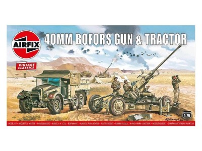 Bofors 40mm Gun & Tractor,Vintage Classi 