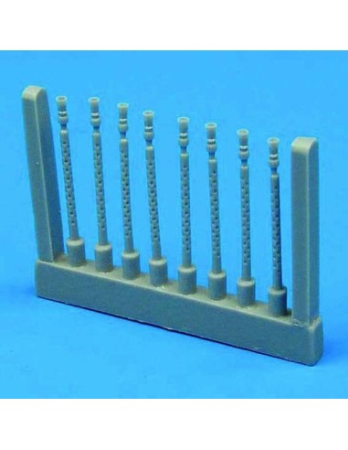 Lancaster gun barrels round perforated Für Hasegawa Bausatz. 
