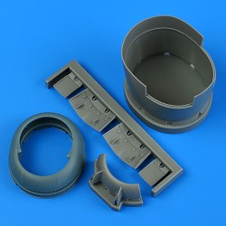 F6F-5 Hellcat cowling and cooling flaps (opened) for Hasegawa 