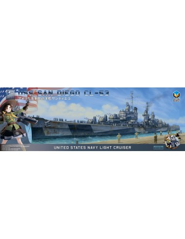 USS SAN DIEGO CL-53 (ATORI BRAND) 