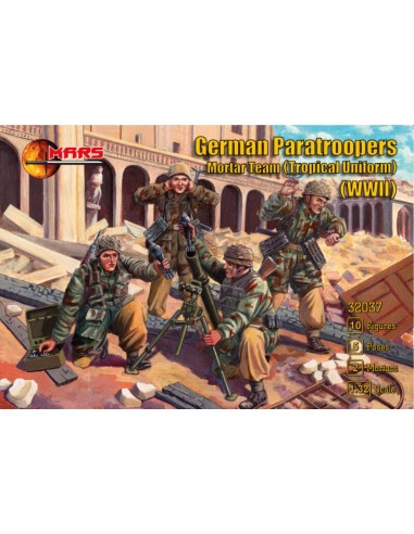German Paratroopers Mortar Team (Tropical Uniform) WWII 