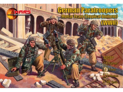 German Paratroopers Mortar Team (Tropical Uniform) WWII 