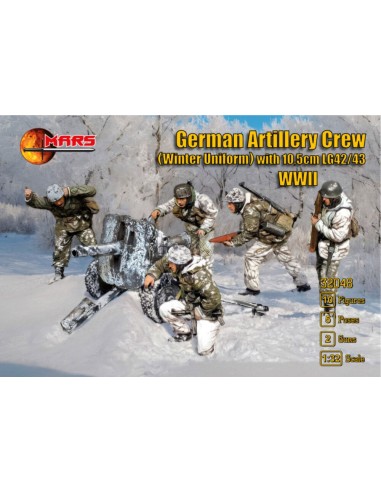 German Artillery Crew (winter Uniform) & 10,5cm LG 42/43 