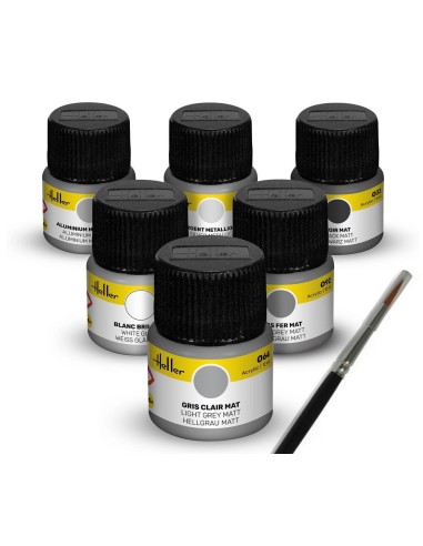 Acrylic Colour Set ”Civil Aircraft” 6 x 12 ml + Brush 