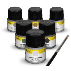 Acrylic Colour Set ”Military” Aircraft 6 x 12 ml + Brush  2