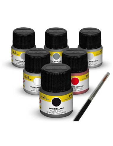 Acrylic Colour Set ”Sports Car” 6 x 12 ml + Brush 
