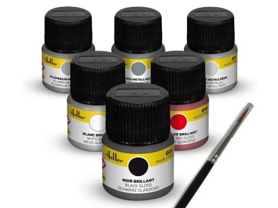 Acrylic Colour Set ”Sports Car” 6 x 12 ml + Brush 