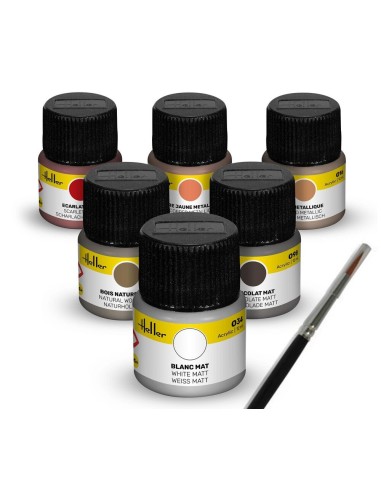 Acrylic Colour Set  ”Sailing Ships” 6 x 12 ml + Brush 