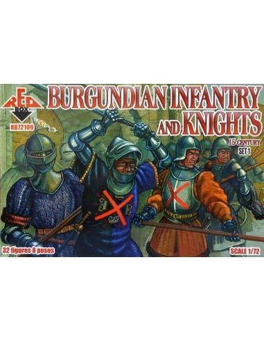 Burgundian infantry a.knights,15th centu set 1 