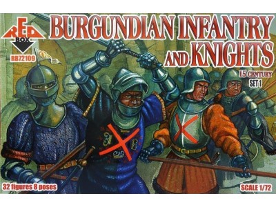 Burgundian infantry a.knights,15th centu set 1 