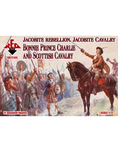 Jacobite Rebellion. Jacobite Cavalry. Bonnie Prince Charlie and Scottish Cavalry 