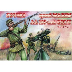 Soviet quad Maxim AA MG and crew 